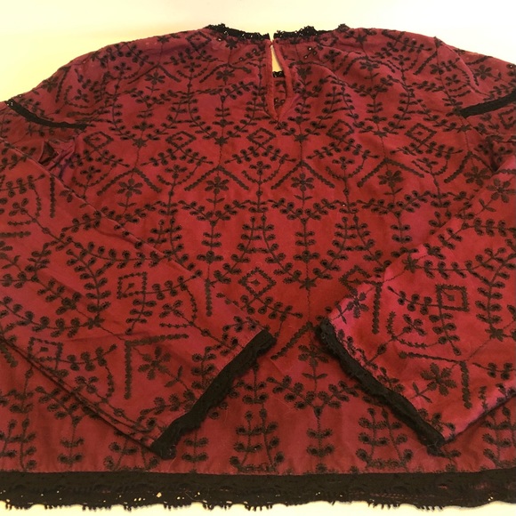 Long sleeve top with broderie anglaise. - Picture 2 of 4